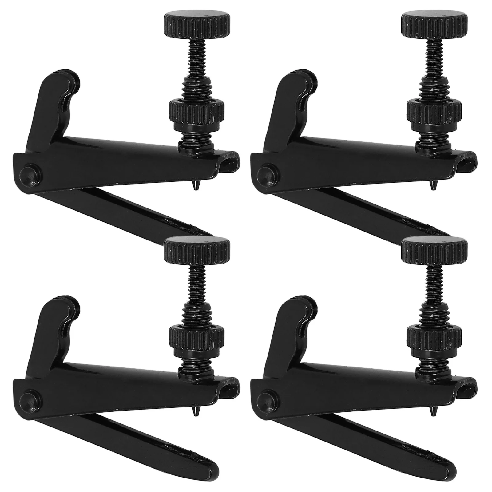 Alasum 4 قطعة الكمان غرامة المستقبلون الأسود النحاس الضابط للمبتدئين القيثارة استبدال أجزاء أداة سلاسل منظم