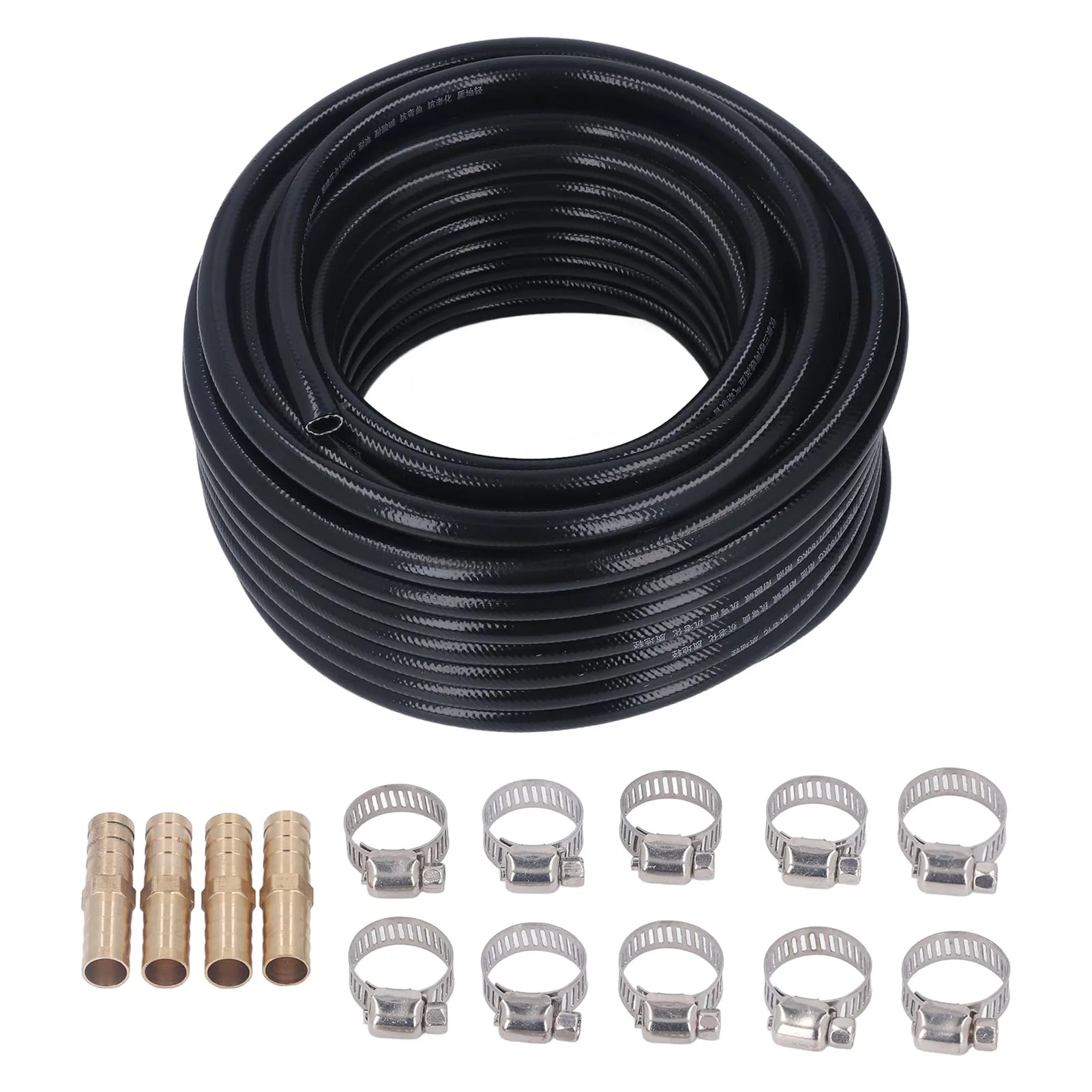 100 Feet 3/8 Inch Pond Aerator Hose Kit Water Lake Aeration Hose with Barb Fitting and Clamps Pond Aerator Hose Kit Aeration Hos