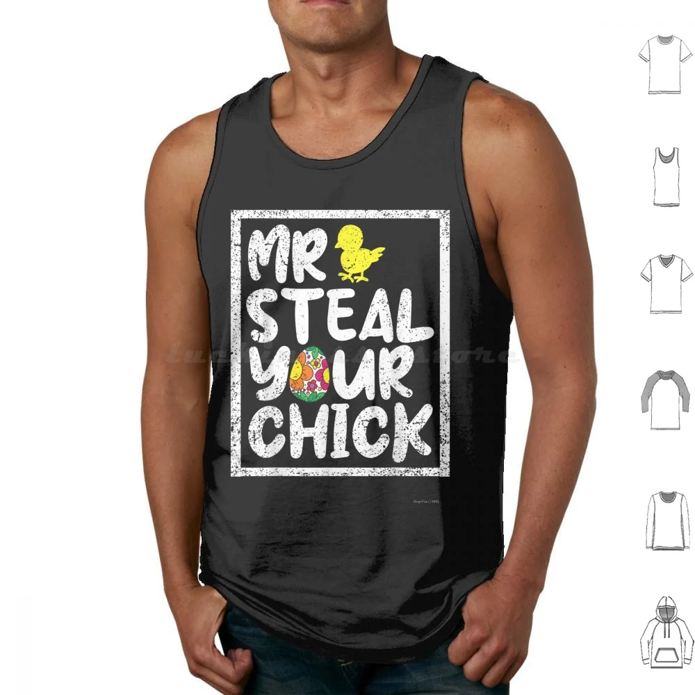Easter Boys Toddlers Mr Steal Your Chick Funny Spring Humor Tank Tops Print Cotton Easter Boys Toddlers Mr Steal