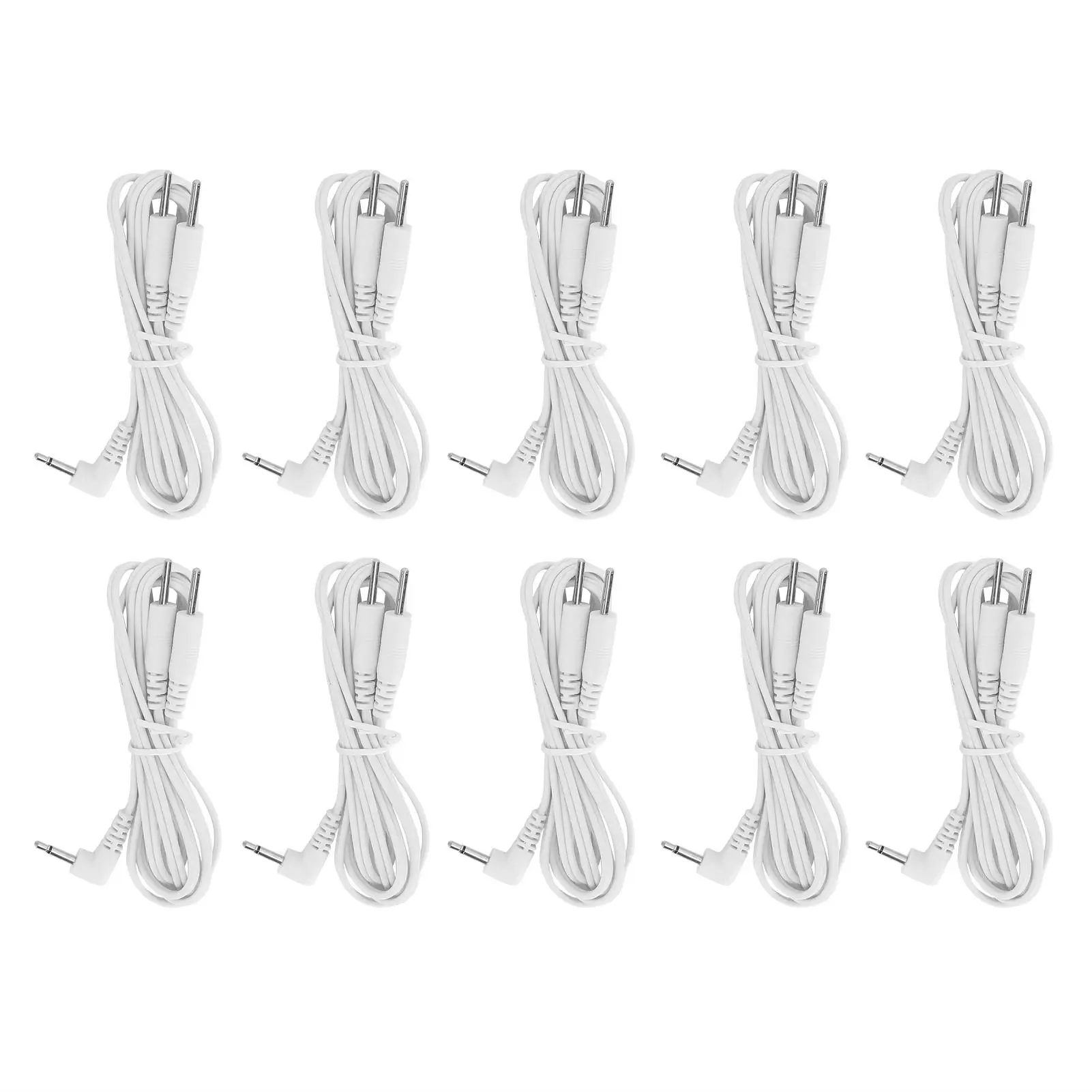 

10Pcs for tens Cable 2.5mm 1.2m Dual Pin Electrode Wires for Physiotherapy Machine