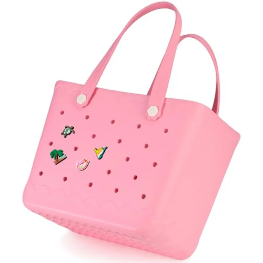 Rubber Beach Tote Bag Waterproof Tip-Proof Outdoor Tote Bag for the Beach Boat Pool Sports