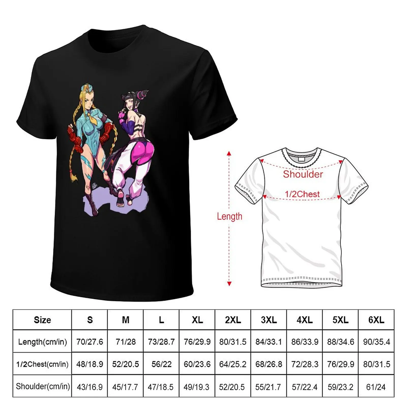 Cammy, Juri fanart T-Shirt High Elasticity Sports T-Shirt
