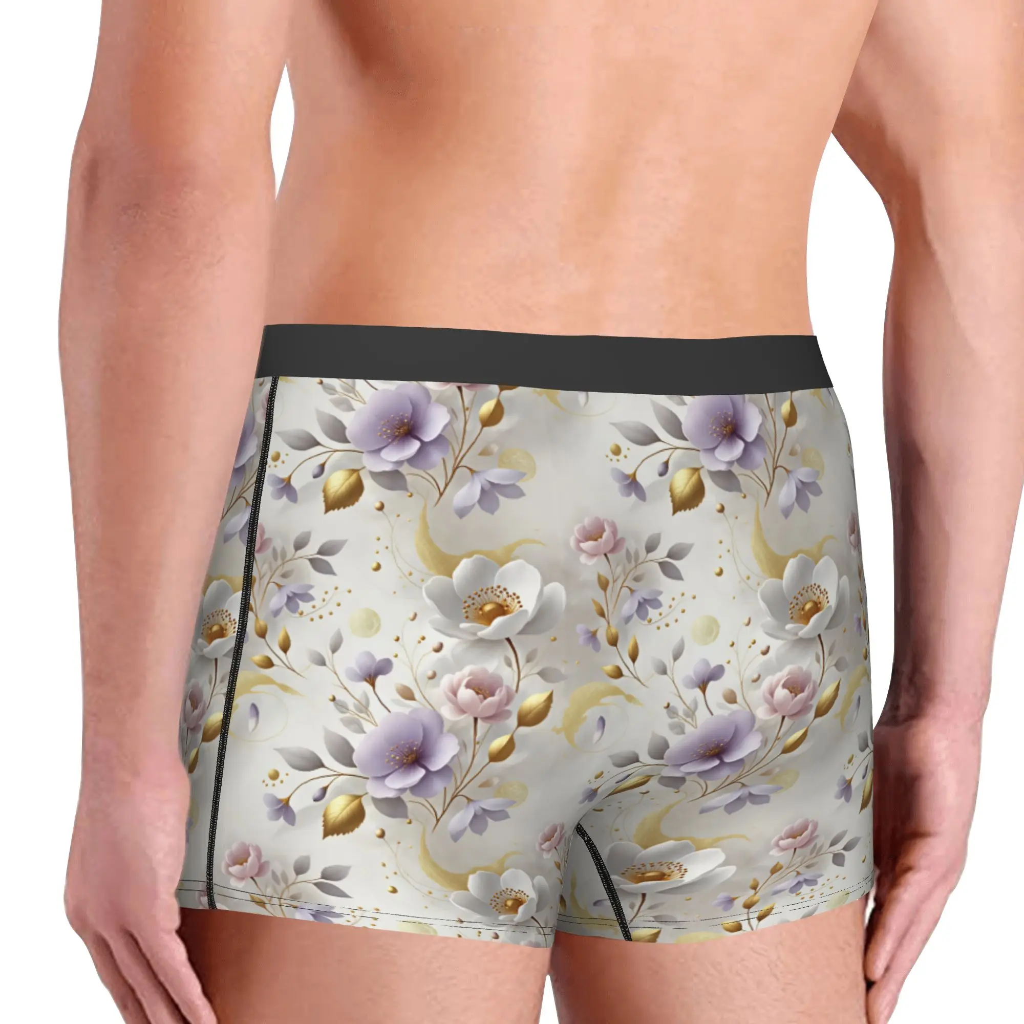 Luxury High 3D Floral Boxers Shorts Mens Fashion Trend 3D Flowers Briefs Underwear Cool Underpants