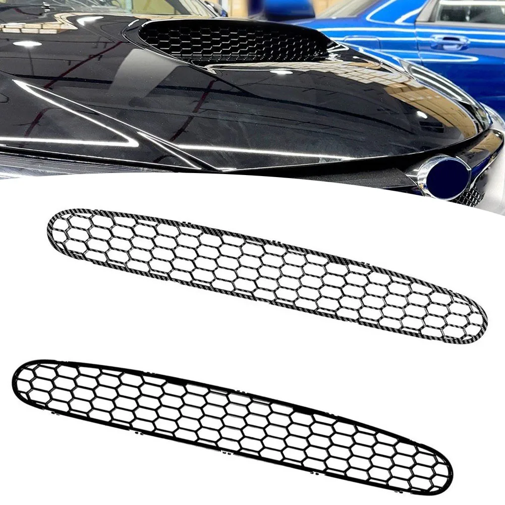 Car Air Flow Intake Vent Trim For Impreza For WRX For STI 08-14 Piano Black Carbon Fiber ABS Hood Scoop Decorative Sticker