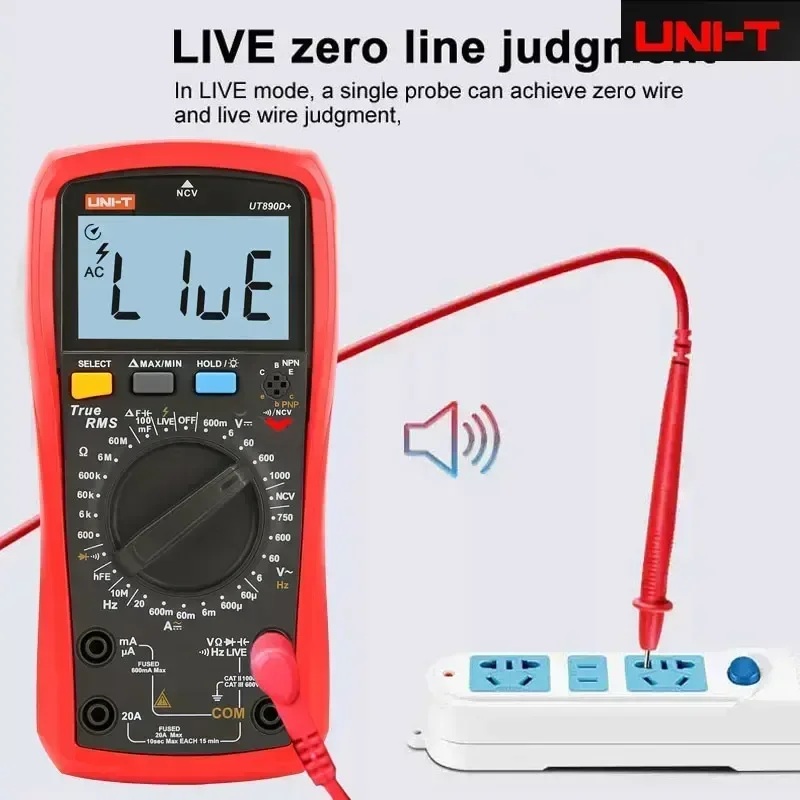 UNI-T Multimeter UT890C UT890D+ Digital 6000 Counts Electrical Multitester AC DC NCV DMM Capacitor Tester Ammeter Voltmeter TOOL
