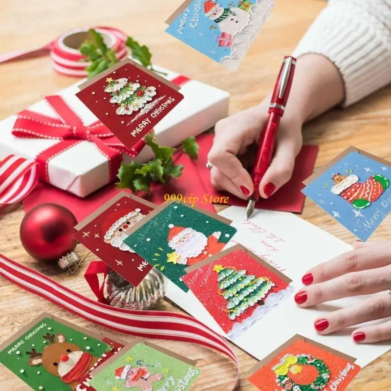C90C Holiday Greeting Card Lined Inside, with Envelope and Seal Label for Family