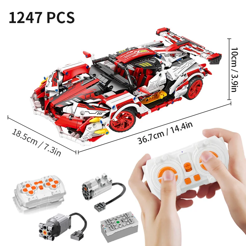 Technical Ideas Famous Racing Car Assembly Building Blocks Expert Speed Vehicle Model Bricks Moc Toys for Boys Holiday Gifts