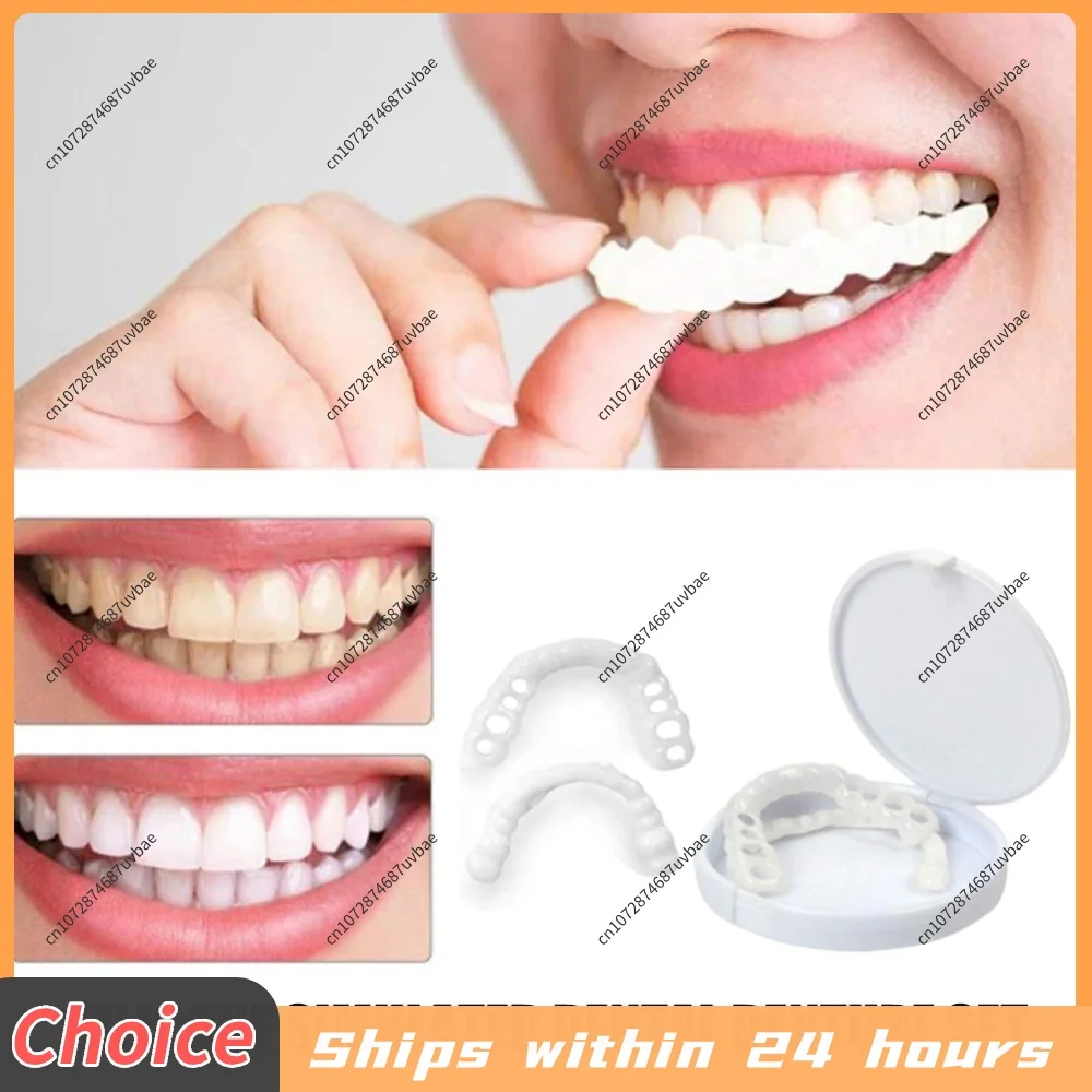 2 Pairs Comfort Upper and Lower Jaw Denture Denture Care Upper False Tooth Cover Snap Regain Confident Smile Perfect False Teeth