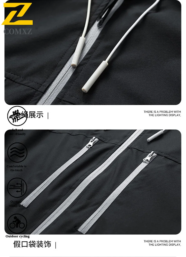 EiAO سترة واقية للجنسين بلون مقنعين الخريف مقاوم للماء سترات خفيفة الوزن للمشي التخييم الصيد في الهواء الطلق لباس غير رسمي2025 #3