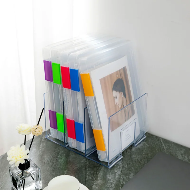 

Transparent Thicken A4 File Box Plastic Office Document Sorting Storage Box Buckle Design Book File Archive Seal Boxes Organizer