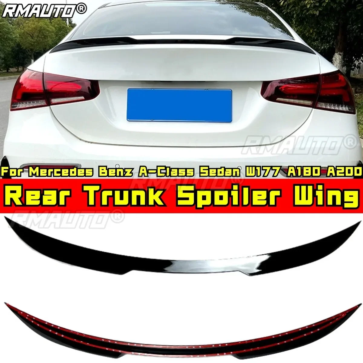 

For Mercedes Benz A-Class Sedan W177 A180 A200 Body Kit Rear Trunk Spoiler Rear Trunk Wing Trunk Spoiler Modification Part