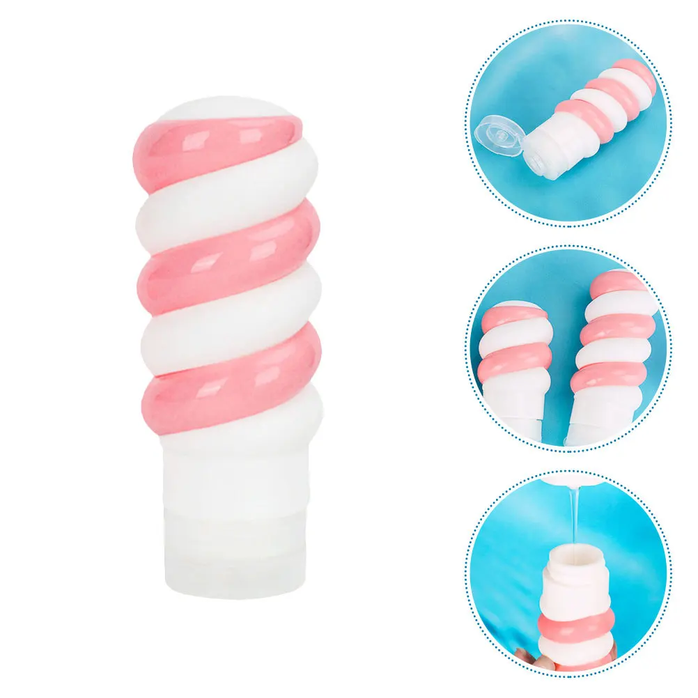 Silikon-Reiseflaschen-Set, 90 ml, nachfüllbar, Lotionsbehälter, Shampoo, Duschgel, tragbare Toilettenartikel, auslaufsicher, langlebig