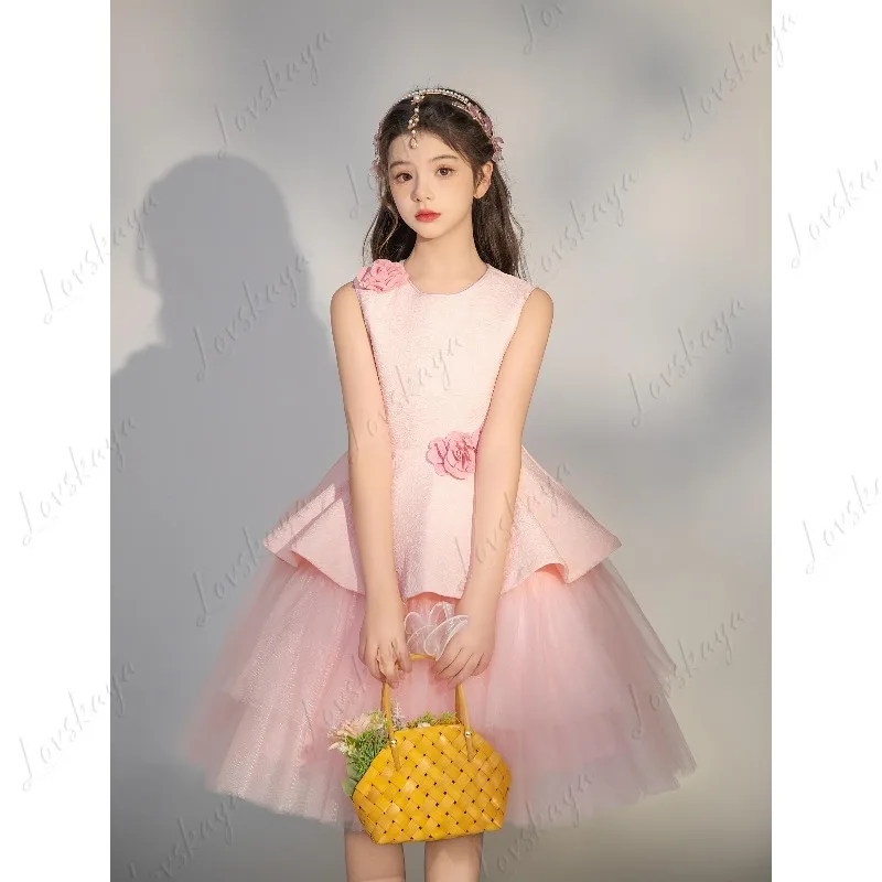 

Детское платье для девочек, летняя принцесса, торт в китайском стиле, фортепиано, прогулочное шоу