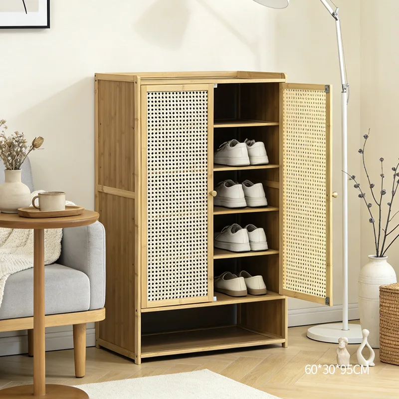 Dust-proof entrance shoe cabinet door integrated cabinet door corridor with light luxury