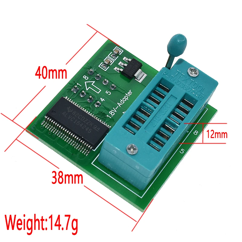 Imagem -05 - Adaptador para Placa-mãe 1.8v Spi Flash Sop8 Dip8 W25 Mx25 Uso em Programadores Tl866cs Tl866a Ezp2010 Ezp2013 Ch341