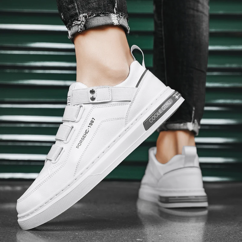 

Мужская повседневная обувь, белые классические мужские прогулочные кроссовки на платформе, дышащая спортивная обувь, легкие универсальные кроссовки