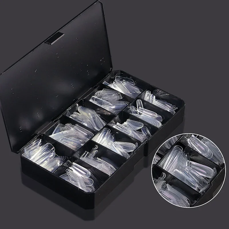 Born Beauty Nails 550pcs/box Oval Stiletto Almond Square Heart Coffin French False Fake Soak Off Gel Nail Tips American Capsule