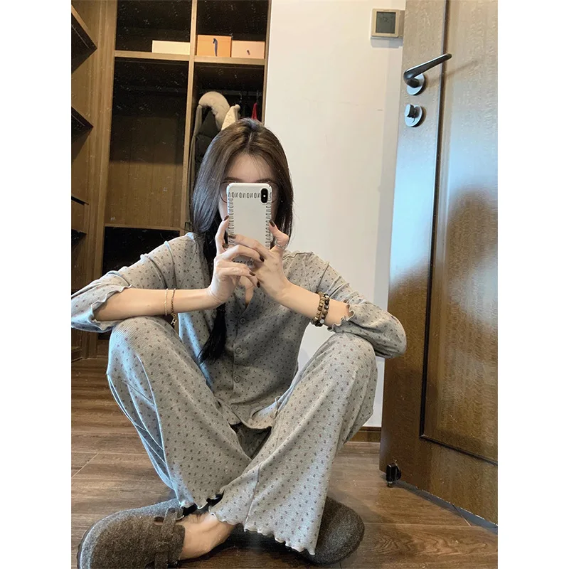

2026Spring Autumn Newwomen Longsleeved Pants Modal Sleepwear Skin Friendly Soft Comfort Fashion Casual Loose Home Clothingset