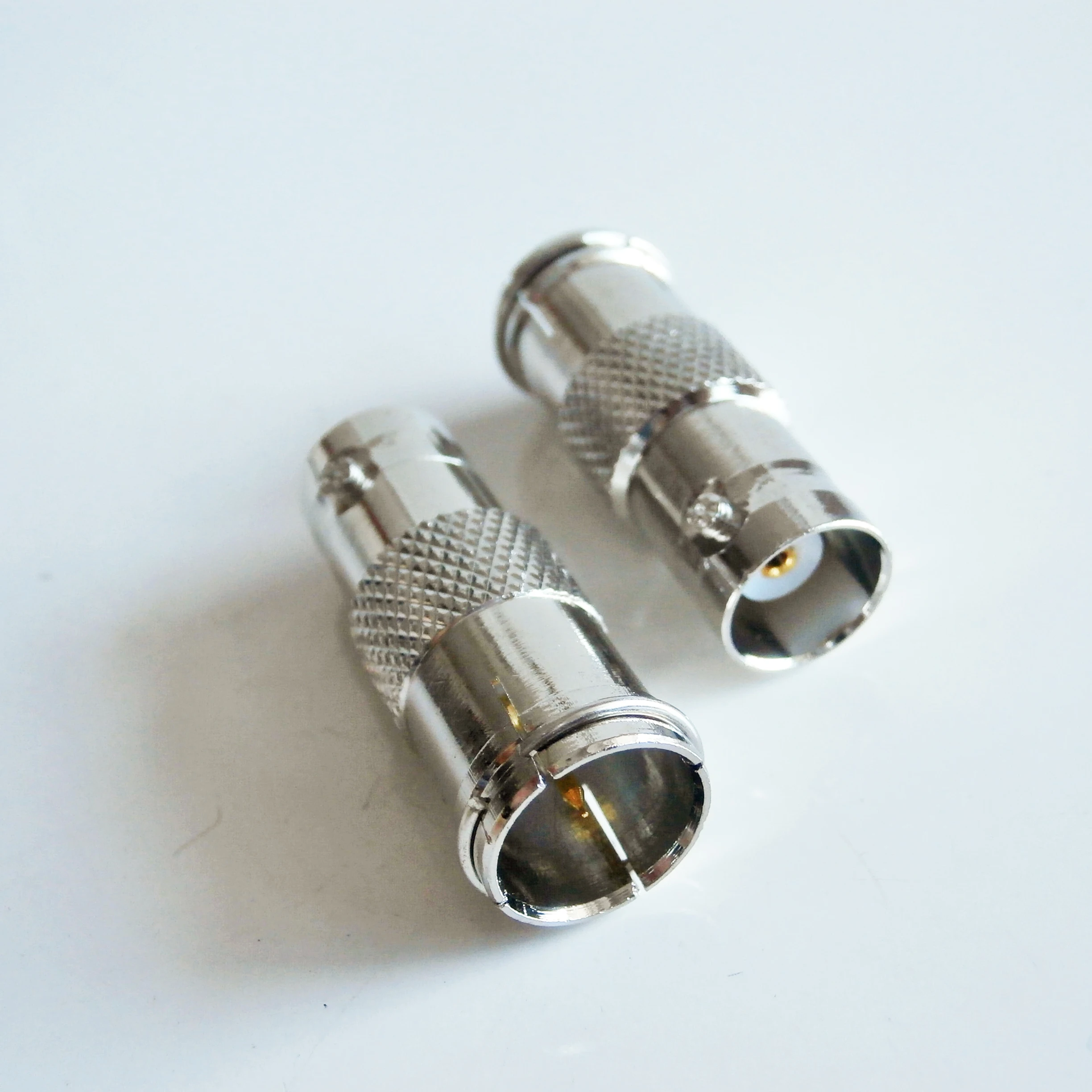 

BNC Q9 To F Connector Socket BNC Female To F Male Plug Push-On Quick Directly Nickel Plated Straight Coaxial RF Adapters