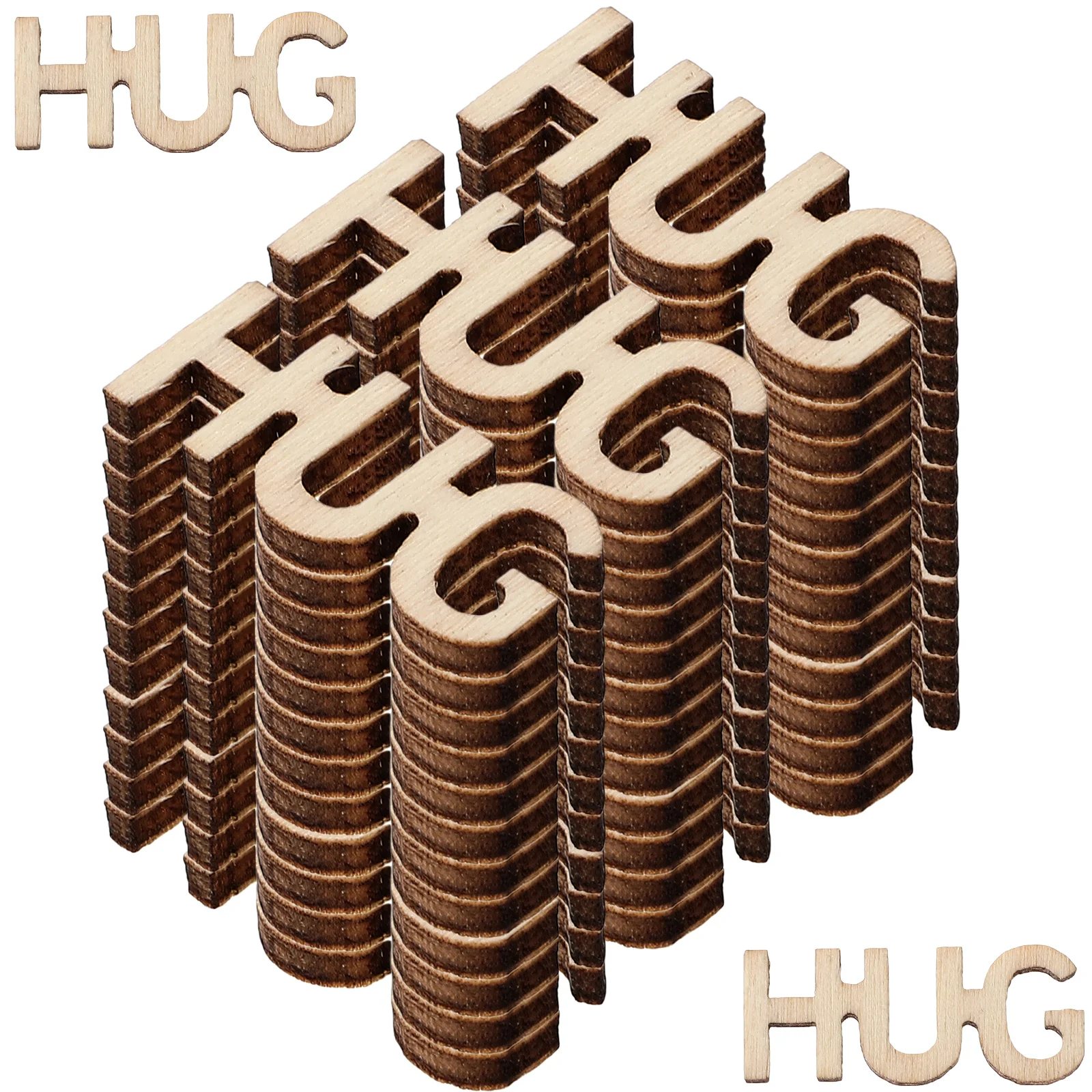

100 Pcs Decorate Decoration Wedding Table Confetti Wooden Filler Decorative Hug