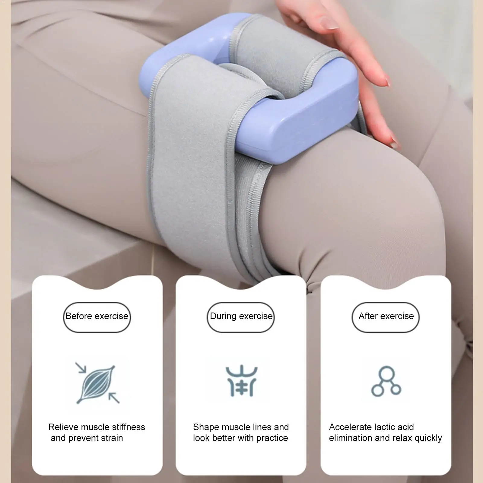

Muscle Massager Electric Abdomen Massager 5 Vibration Modes Ring Shape Relaxer With Belt For Foot Cervical Spine Legs Waist
