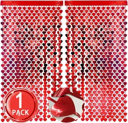 1 * 2M red love rain curtain tassel Valentine's Day wedding engagement anniversary party background decoration