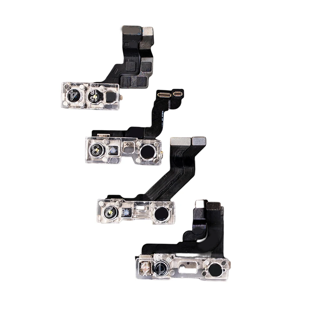 4PCS ABS Transparent Dot For Matrix Front Camera Lens Protective Cover Compatible Pro Max Measurement Analysis Instruments