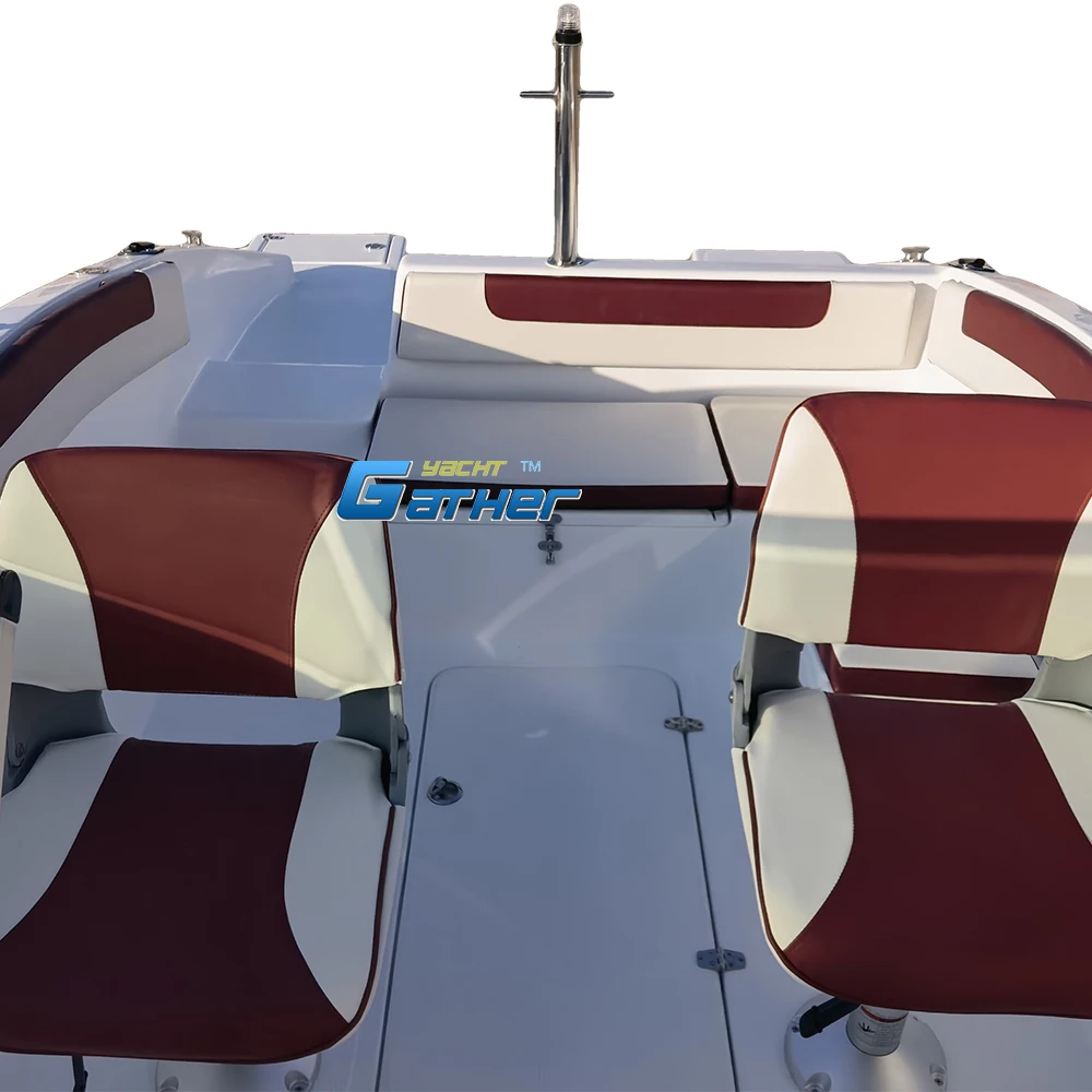 قارب صغير من الألياف الزجاجية بطول 19 قدمًا، قارب محرك، قارب سريع #5