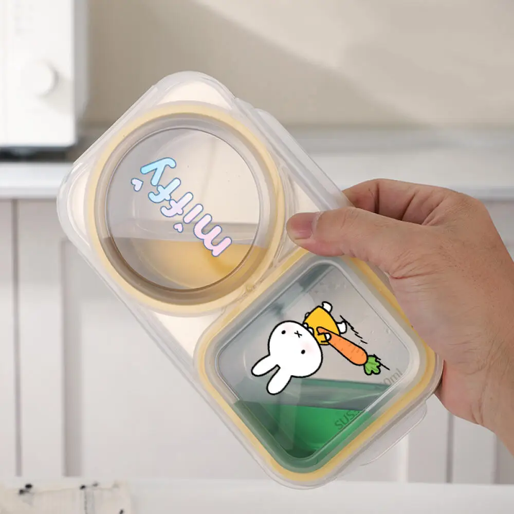 Miffy coelho bonito microondas lancheira fresco mantendo caixa lanche e porca compartimentos refrigerados selado bento caixa