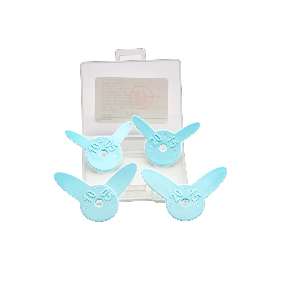 5×4Pcs/Box Dental Rubber Gap Measuring Ruler Set 6mm 10mm Width 0.5-2.0mm Thickness for Interdental Occlusion Measurement