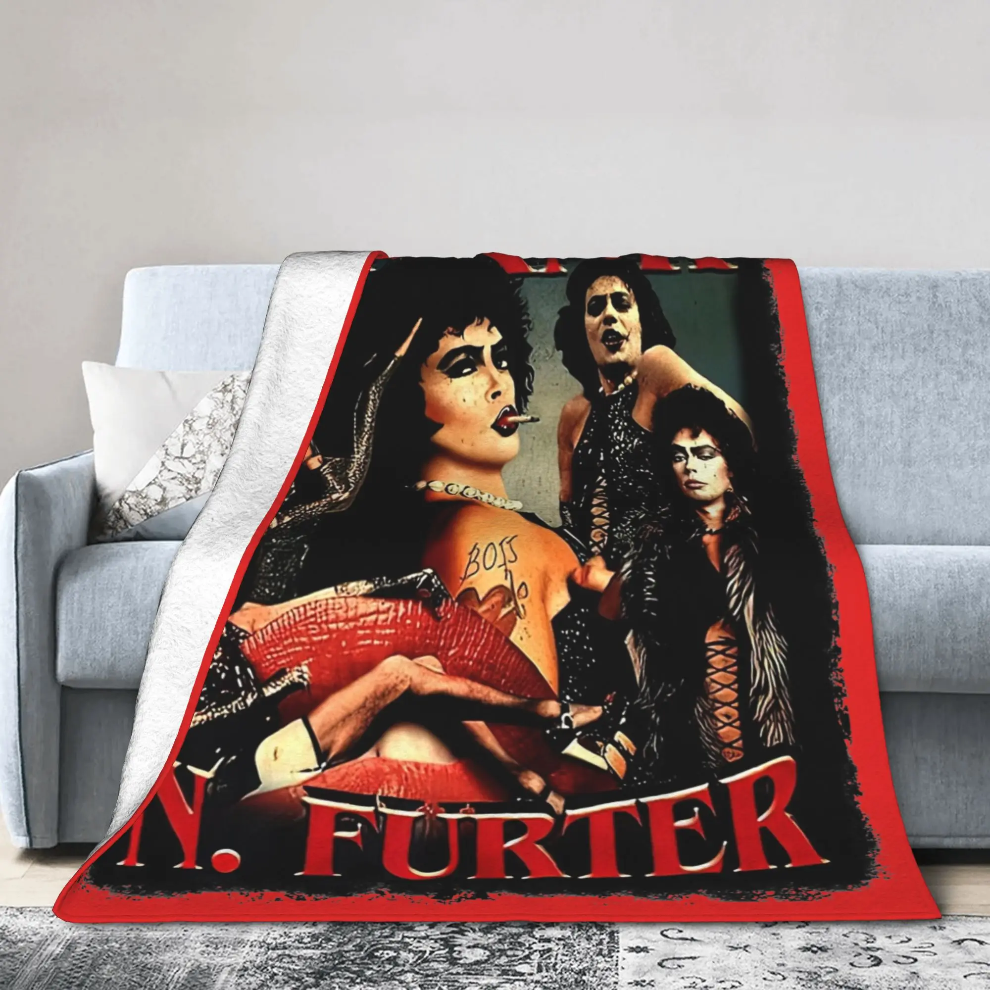 Frank N Furter Blanket Fleece Decoration The Rockys Horror Picture Show Super Warm Throw Blankets for Home Travel Bedding Throws