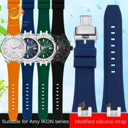 For MAURICE LACROIX AIKON series watchband AI6008 AI6007 AI1108 AI6038 AI6058 waterproof silicone rubber watch bracelet strap