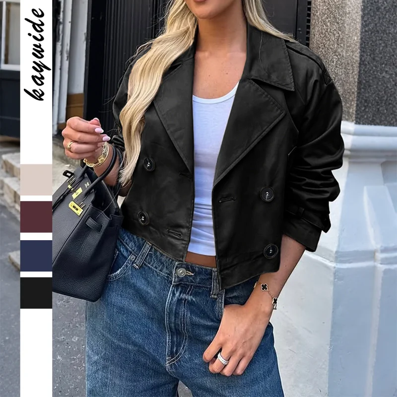 

Casual Resort Buttoned Long-sleeved Jacket for Women 2025 Autumn and Winter