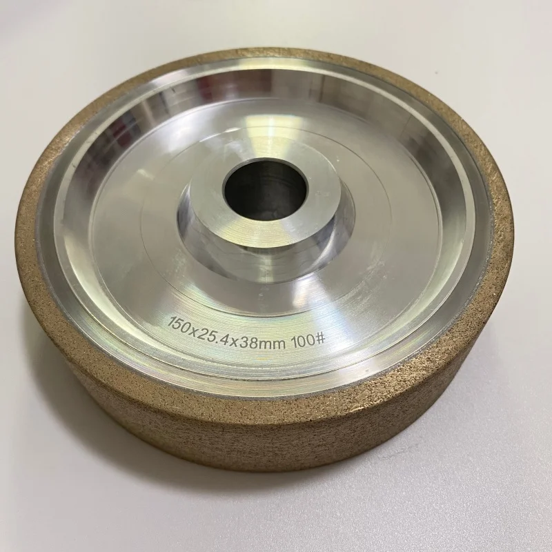 Premium diamond Grinding Wheel Sintered Bond Aluminum Wheel 150mm 6inch by 38mm Width 25.4mm Center Hole Grit 100 to 1200