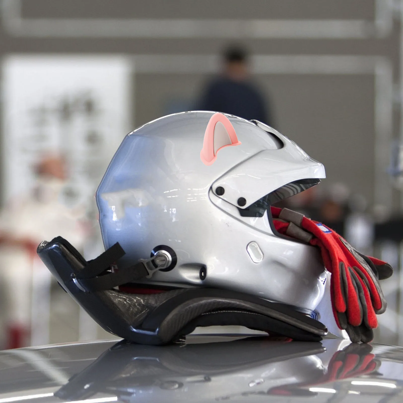 

Cartoon Cat Ears Accessories Cute Motorcycle Electric Bike Plastic Decorative Helmets Kids Year Round Unique Design