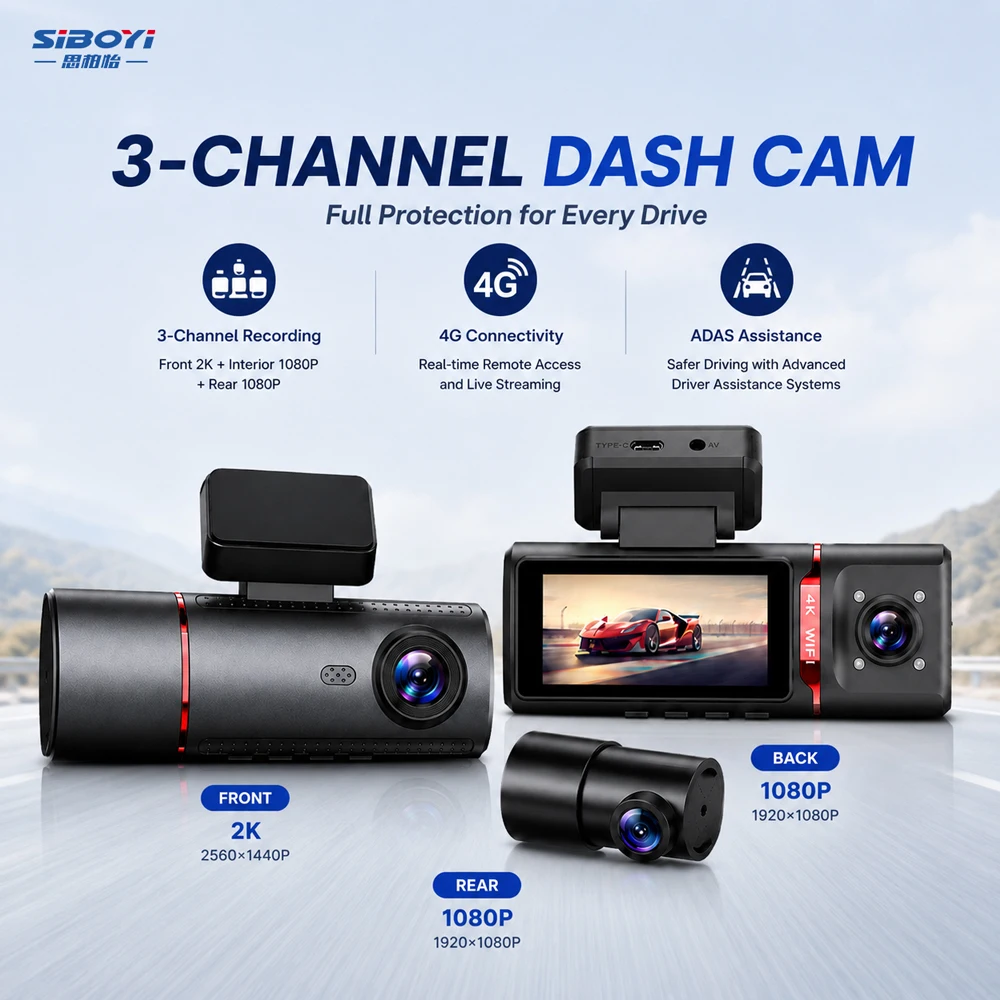 Cámara de salpicadero 3 canale - Dash Cam 3 Channel 1080P reseña y precio