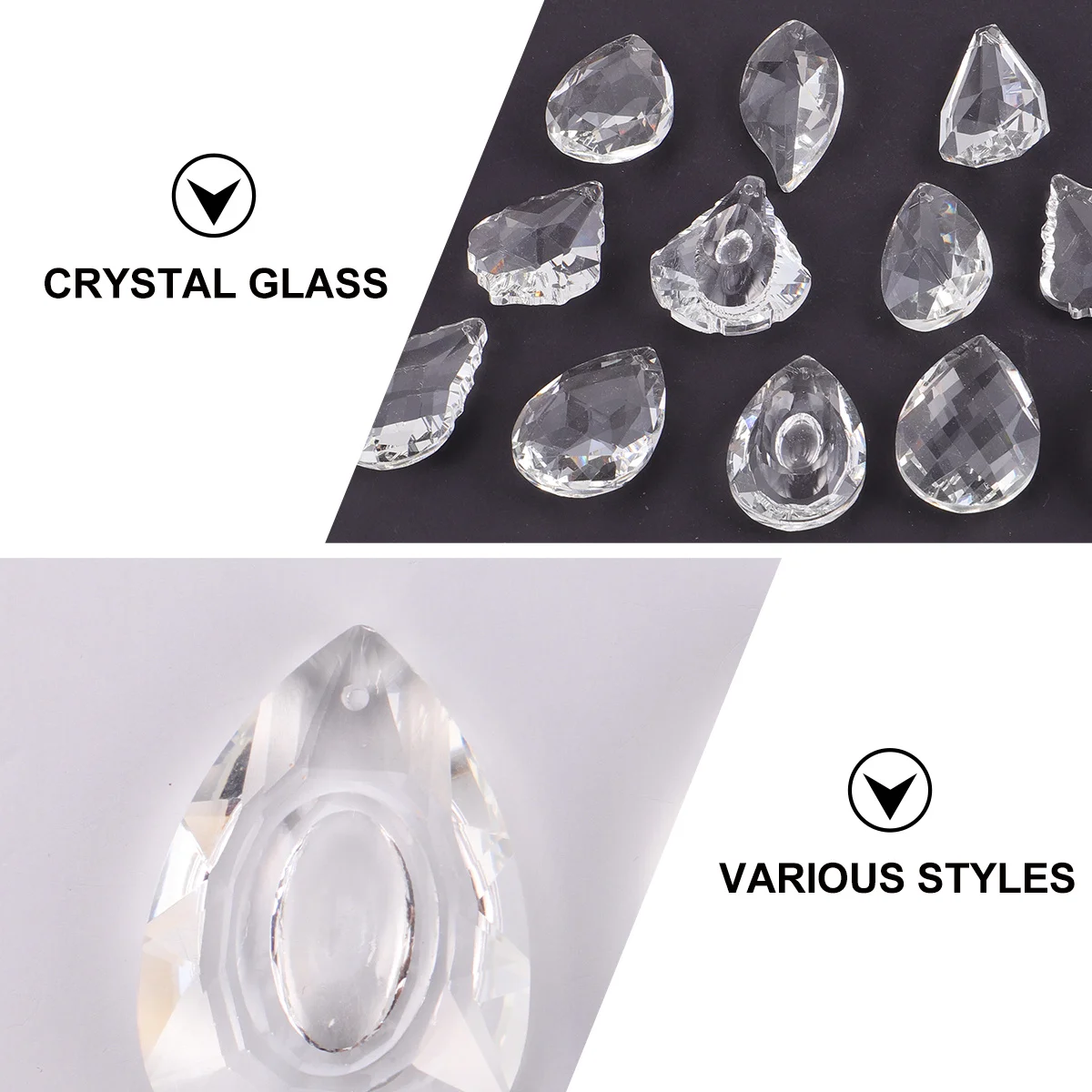 

12 Pcs Chandelier Home Decoration Crystal Accessories Lamp Glass Living Room Household