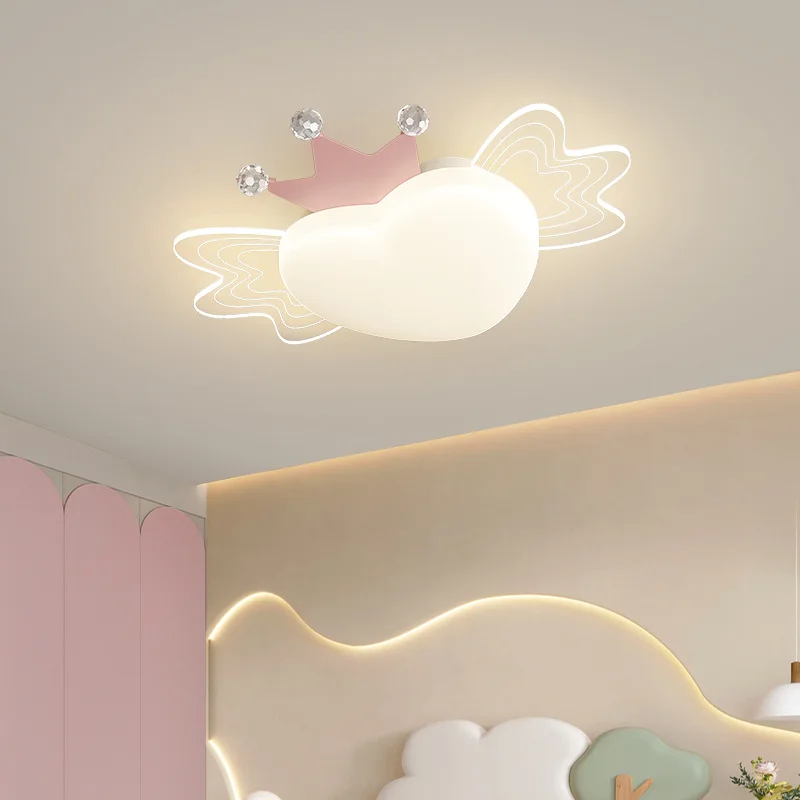 

Eye protection cream wind 2025 new girl girl cartoon children's room lamp room princess room bedroom ceiling light