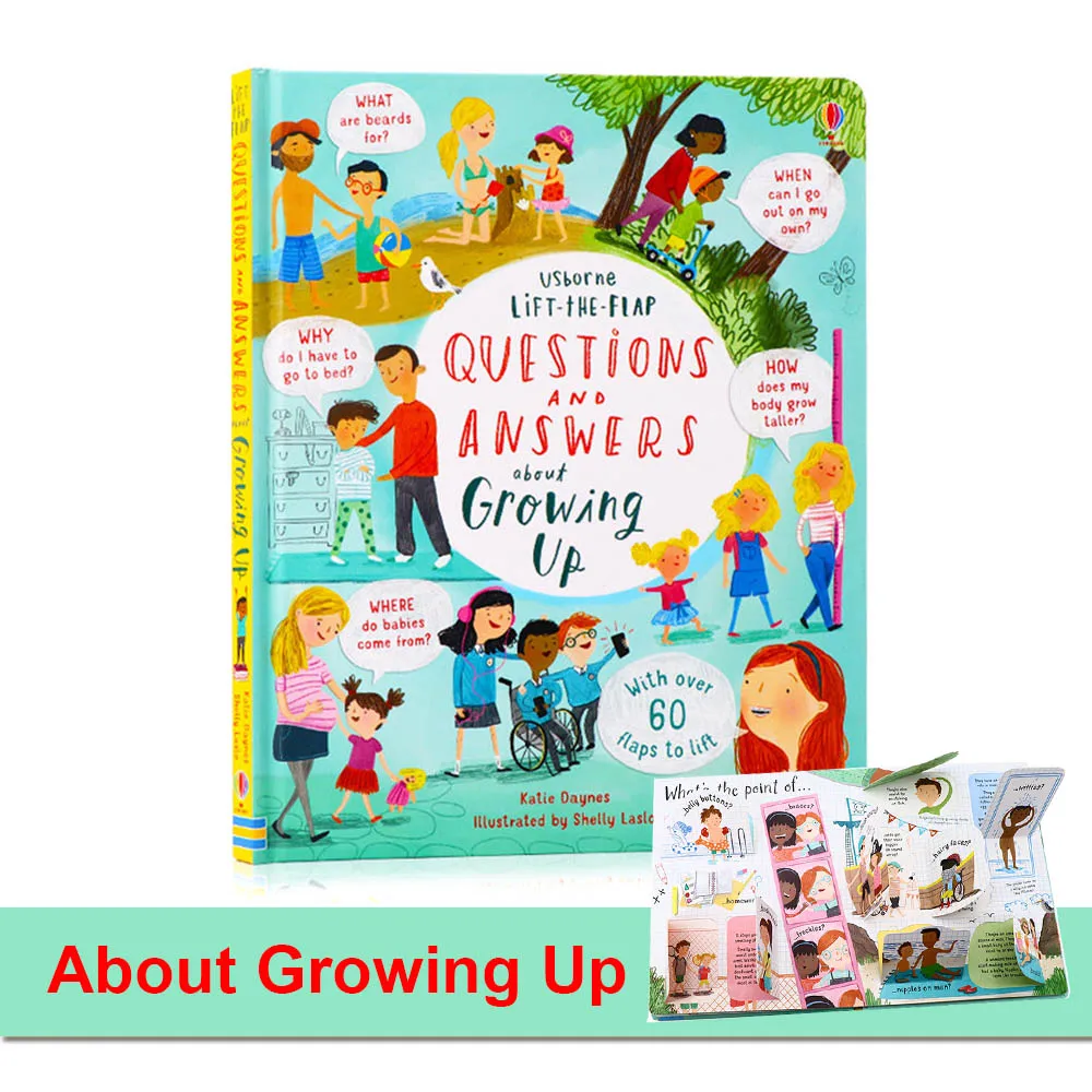 

About Growing Up Usborne Books Lift-the-flap Questions and Answers English Learning Books Flaps To Lift Funny Learning Toys