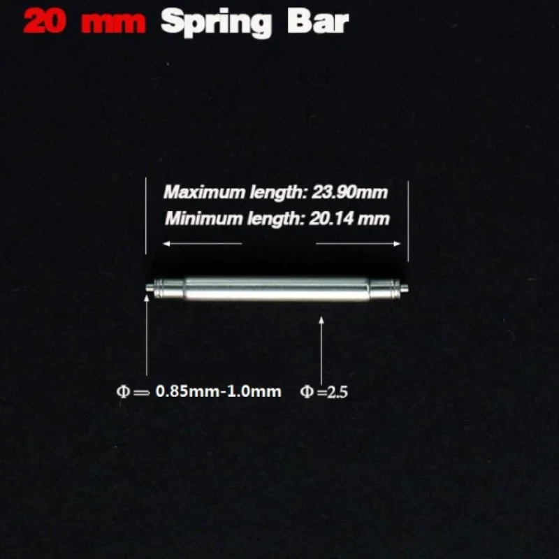 2.5mm Thick Double Shoulder Watch Spring Bar 20mm 22mm 16mm to 26mm T2481