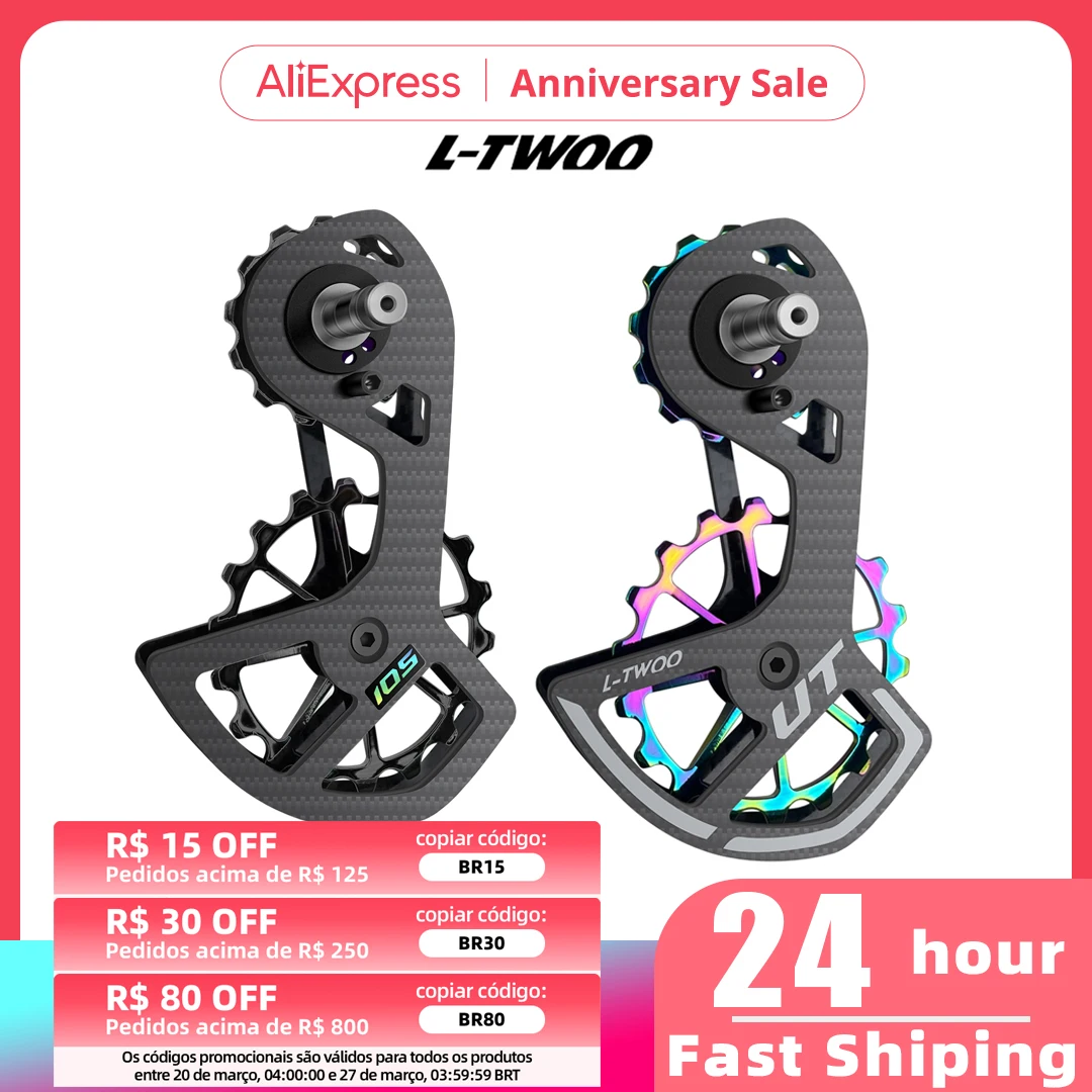 Bicicleta de cerâmica rolamento fibra carbono jockey polia roda conjunto traseira desviadores guia roda 11 velocidade 34t ultegra dura ace