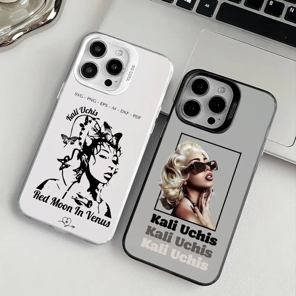 Coque de téléphone antichoc effet laser Aurora mat pour iPhone 17 16 15 14 13 12 11 Pro Max, motif rappeur K-Kali Uchis