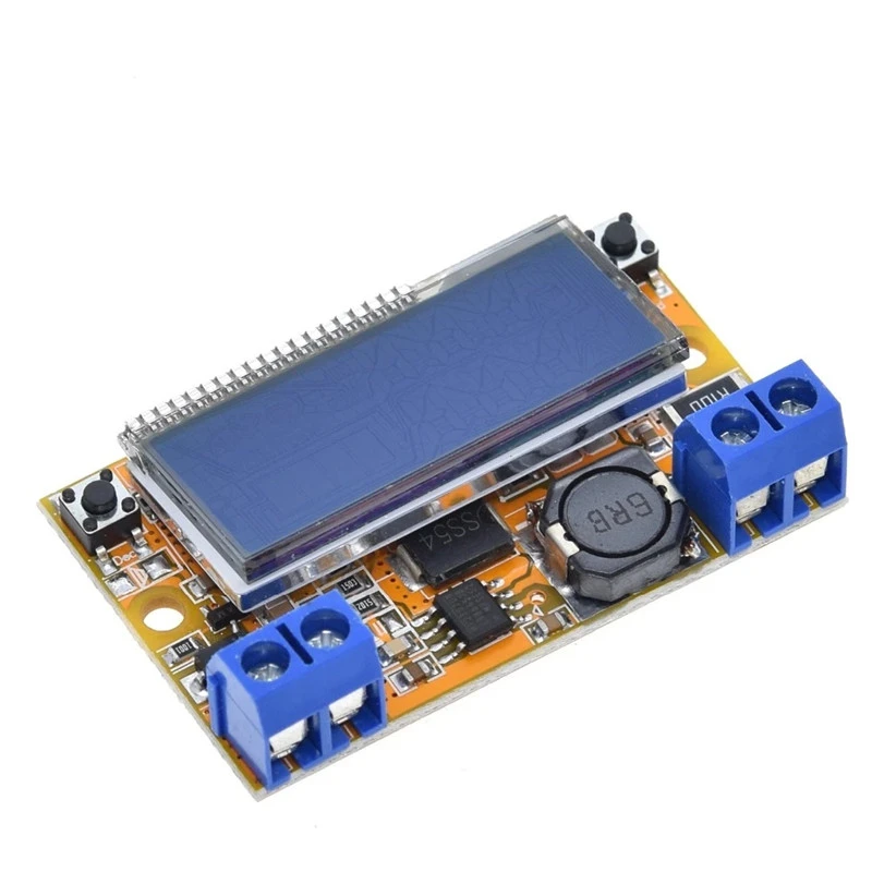 Modulo di alimentazione stabilizzato con tensione step-down regolabile DC-DC con display LCD con voltmetro e amperometro dualisplay