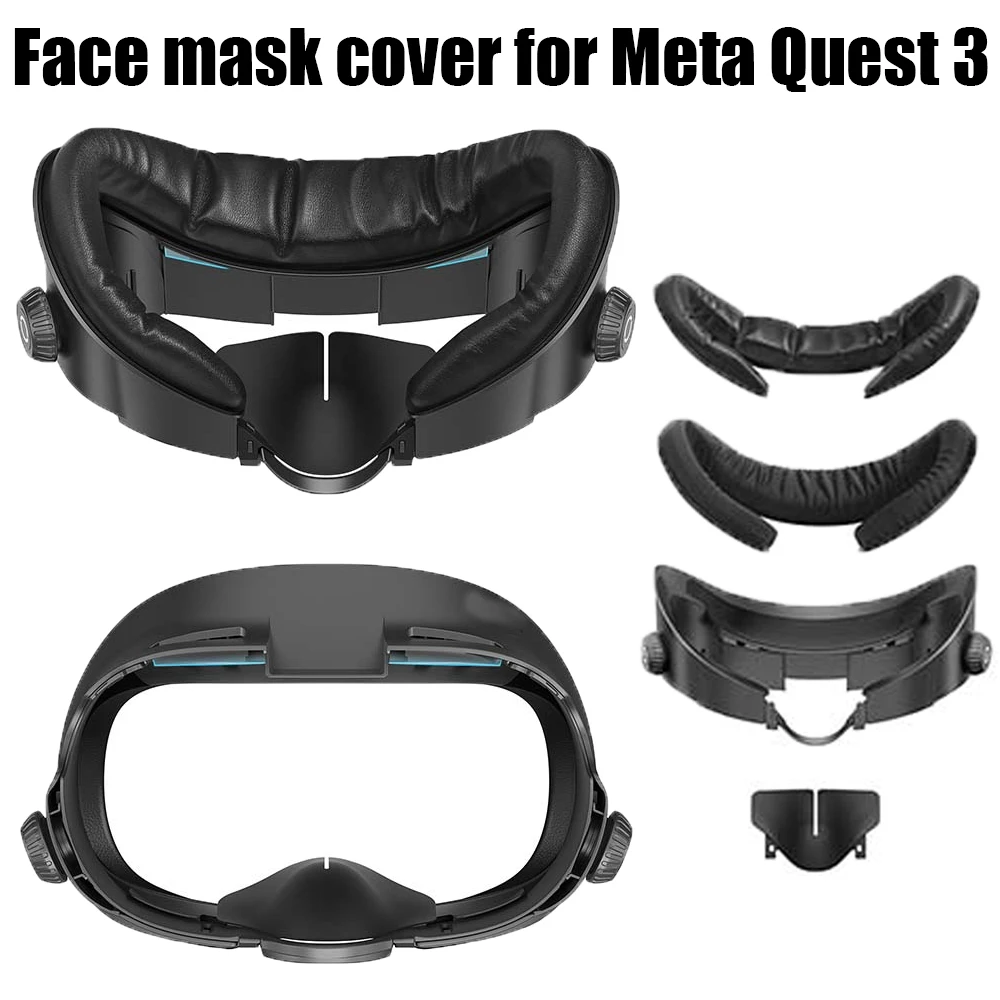 

1 Set Soft Face Cover For Meta Quest 3 Replacement Pad VR Facial Interface Glasses Accessory Face Mask For Meta Quest 3