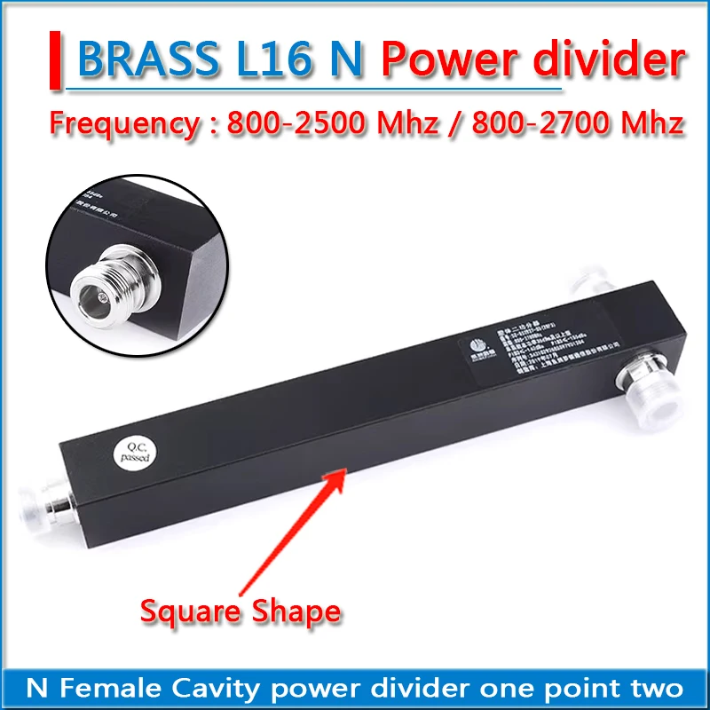 High power performance L16 N Female one point two Cavity power divider 800-2500MHz 800-2700MHz wireless WIFI 3g 4G mobile phone