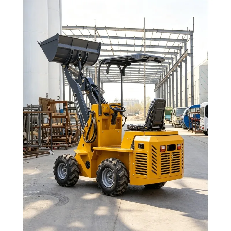 Hydraulic Skid Steer Loader Mini Skid Steer Loader Compact Skid Steer Loader 1 Ton Bucket for Farm Construction Factory Direct