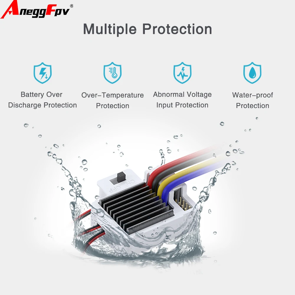 Radiolink مقاوم للماء نحى ESC COOL 9030 90A سرعة تحكم مع 5.5 فولت/3A 7.5 فولت/3A BEC ل Traxxas SCX10 HSP سيارة قارب الزاحف