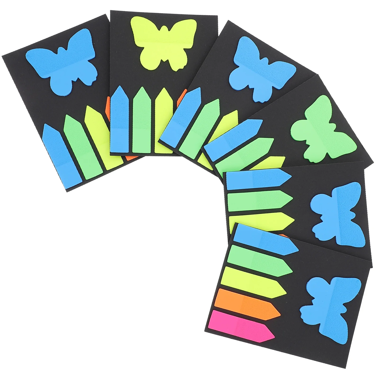 6 Sets Bar Transparent Notes Bookmarks Student Use Journal Stickers Aesthetic Pet Paper Tabs for Notebooks