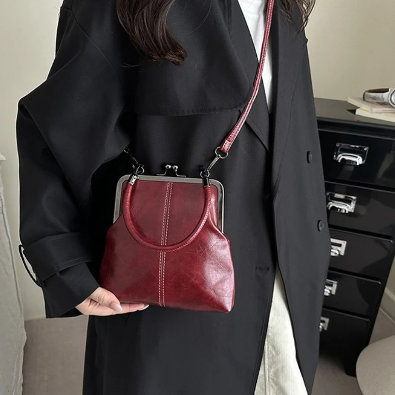 

Женская сумка в винтажном стиле, коричневая, универсальная дизайнерская сумка через плечо из искусственной кожи, дамская сумка-ракушка, сумка-кроссбоди, быстрая доставка