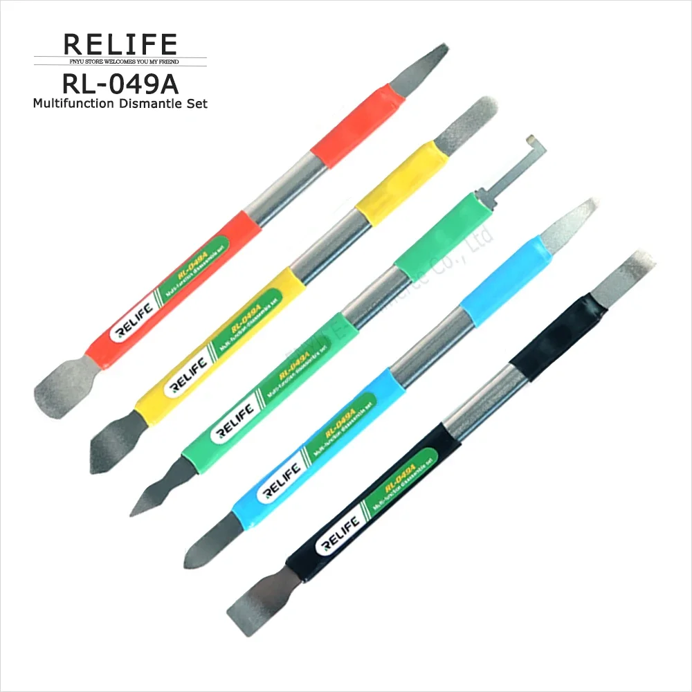 Multifunction Dismantle Set RELIFE RL-049A Remove Cell Phone CPU Battery Plastic Shell Remove Glue Tin Scraping Anti-static Tool